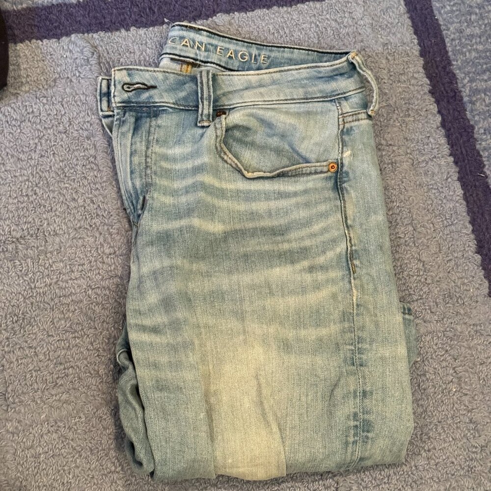 american eagle jeans men 32 x 32 slight damage wearable workwear straight fit